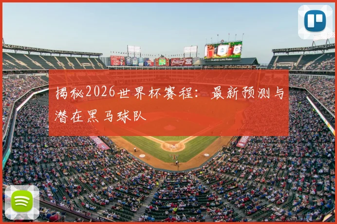 揭秘2026世界杯赛程：最新预测与潜在黑马球队
